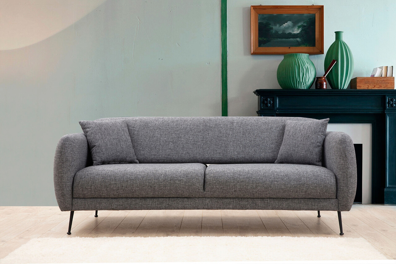 Canapea extensibila 3 locuri, Atelier del Sofa, 560ARE1358, Gri Canapele